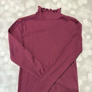 Forever 21 Ruffled Ribbed Knit Top in Pink